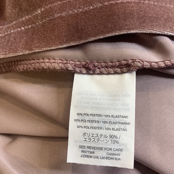 EUC Madewell Velvet Mauve Pink Mock Neck Short Sleeve Midi Dress, Small - Picture 10 of 10